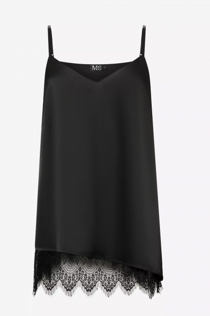 Топ с асимметричным низом и кружевом