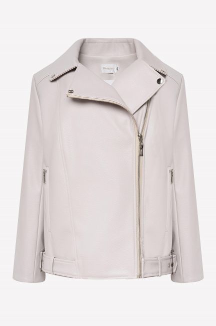 Косуха оверсайз из экокожи с тиснением