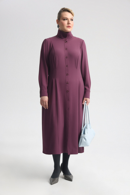 Платье из поливискозы с защипами