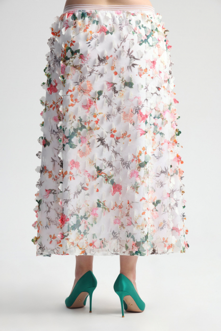 Юбка из шифона с эффектом 3Д