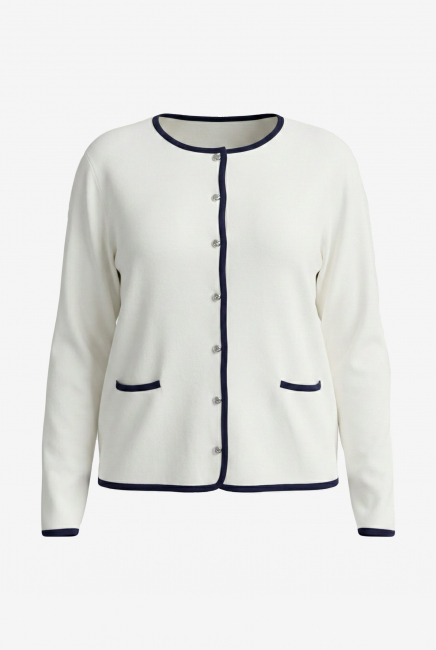 Вязаный жакет в стиле шанель