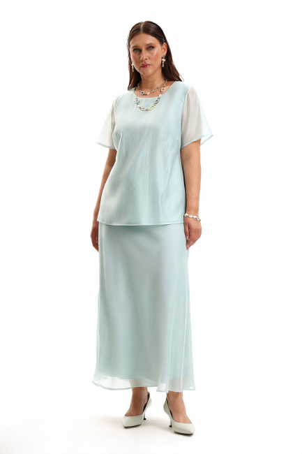 Блузка с коротким рукавом из тенселя на подкладке