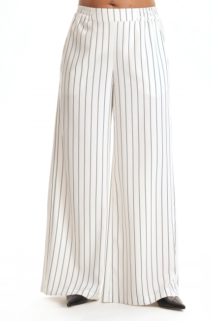 Брюки палаццо с принтом полоска