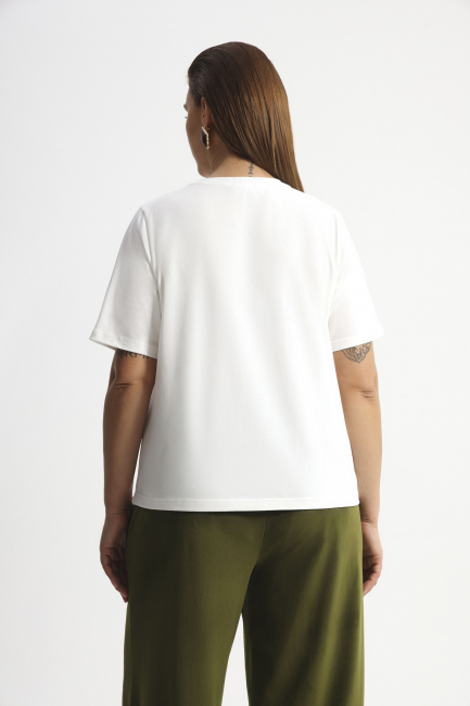 Футболка с принтом из хлопка