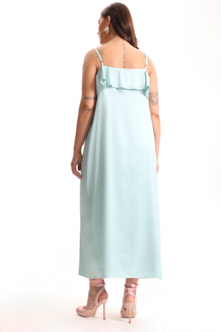 Платье из поливискозы с воланом на груди