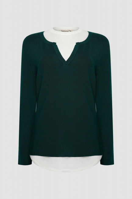 Джемпер комбинированный двуслойный