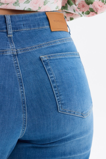 Джинсы straight в стиле 5 карманов – фото – Plus Size 50–64 – Моно-Стиль
