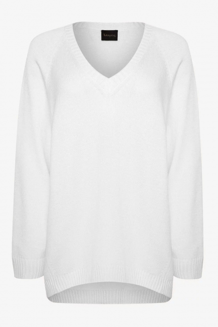 Белый джемпер оверсайз с рукавом реглан большого размера