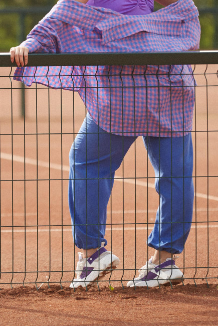 Спортивные Джоггеры из облегченной ткани в рубчик купить онлайн в моно-стиль