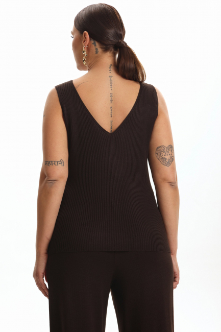 Вязаный топ лапша