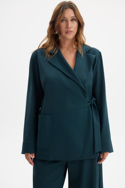 Жакет с боковым запа́хом из джерси – фото – Plus Size 50–64 – Моно-Стиль