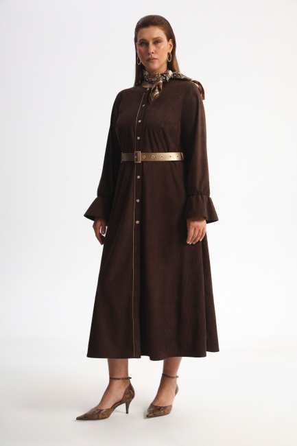 Платье рубашка из двухсторонней экозамши