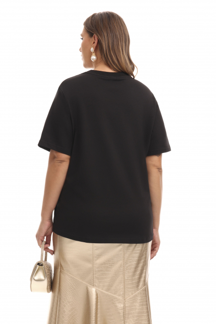 Юбка годе из тисненой экокожи