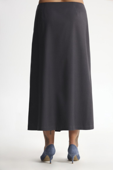 Юбка с боковыми складками и разрезом – фото – Plus Size 50–64 – Моно-Стиль