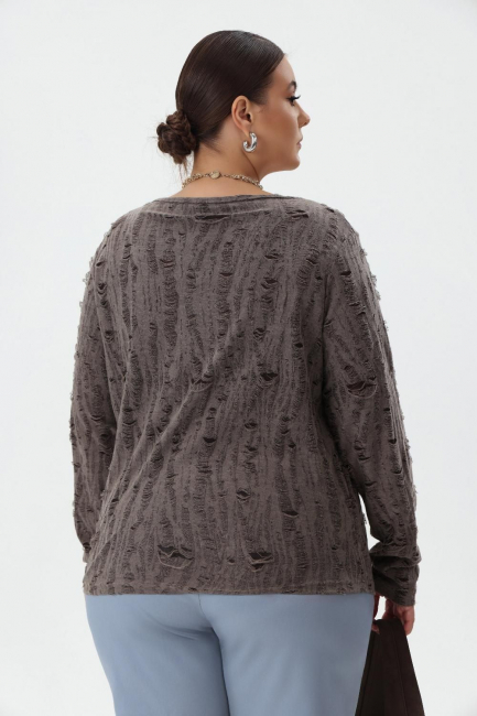 Лонгслив с элементами деконструкции