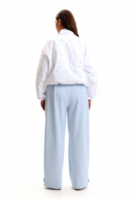 Бомбер с принтом горох