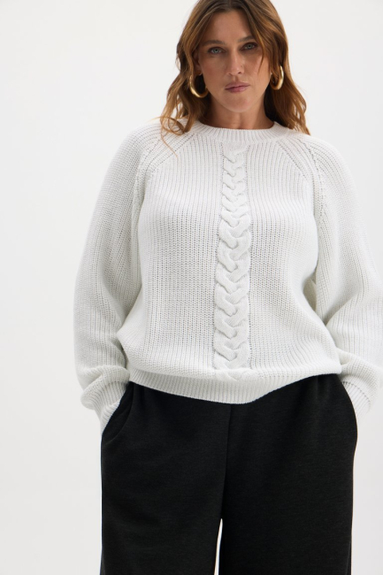 Джемпер с люрексовой ниткой – фото – Plus Size 50–64 – Моно-Стиль