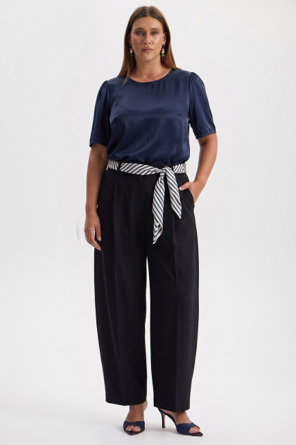 Блузка из шелковой поливискозы – фото – Plus Size 50–64 – Моно-Стиль