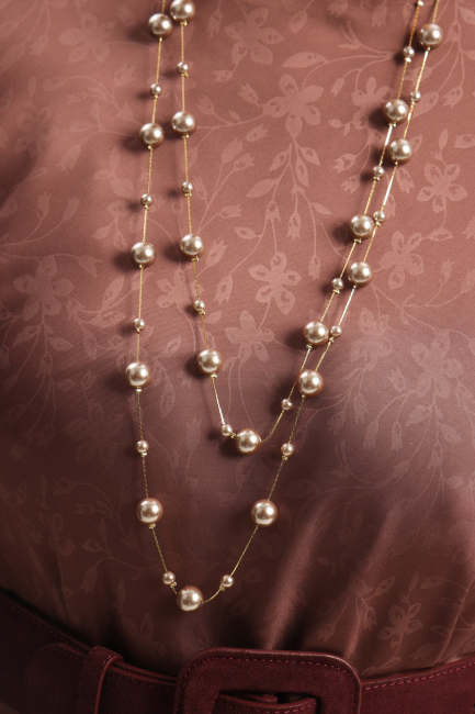 Ожерелье матовый жемчуг