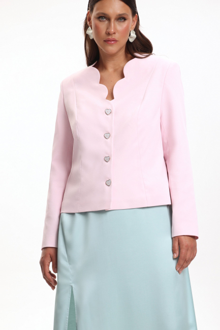 Жакет с фигурным бо́ртом из хлопка