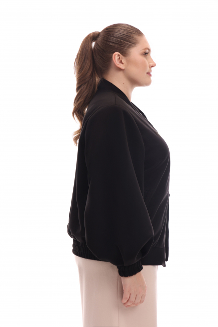 Бомбер из смесовой шерсти с ворсом