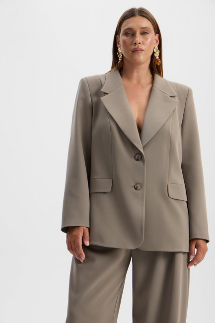Жакет однобортный со шлицей – фото – Plus Size 50–64 – Моно-Стиль