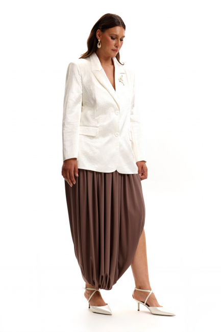 Юбка аладдинка с перекрутом из трикотажа