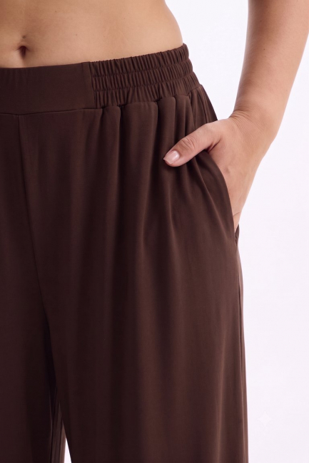 Брюки палаццо из трикотажного модала – фото – Plus Size 50–64 – Моно-Стиль