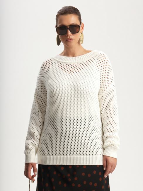 Джемпер сетка  из вязаной поливискозы