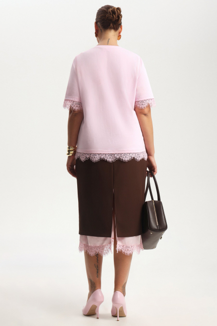 Футболка с кружевом