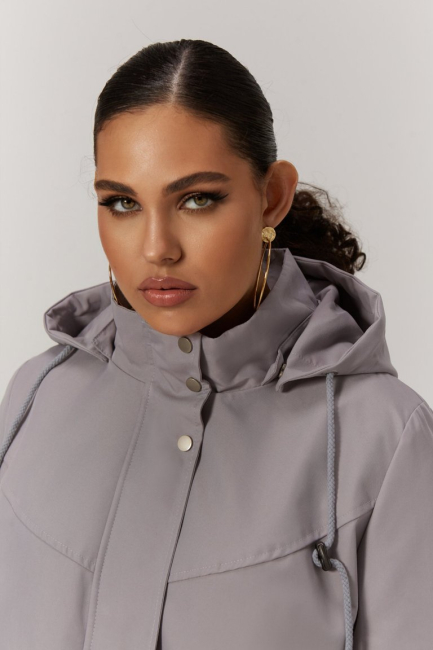 Парка тренч с капюшоном – фото – Plus Size 50–64 – Моно-Стиль