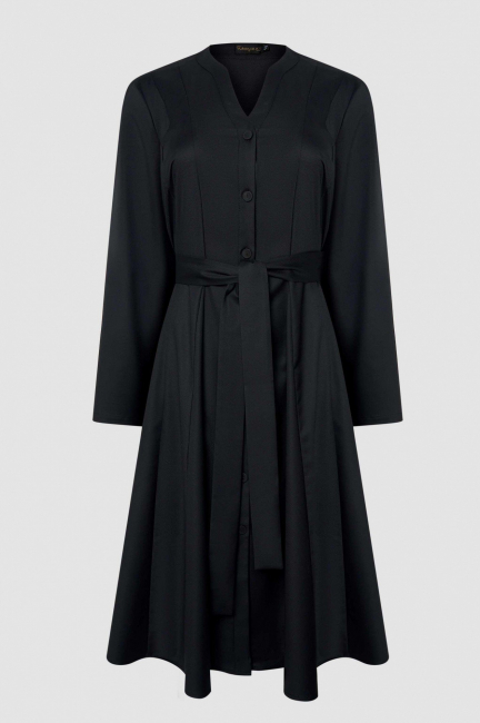 Платье на пуговицах из костюмной ткани