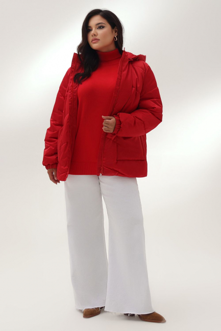 Куртка пуховик из водонепроницаемой ткани