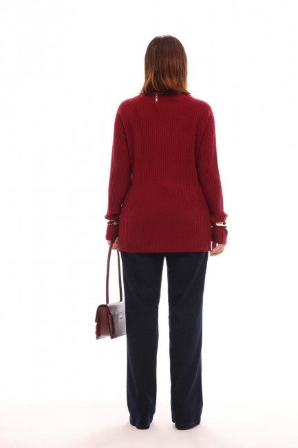 Джемпер лапша на пуговицах в оттенке бордо Джемпер лапша на пуговицах в оттенке бордо