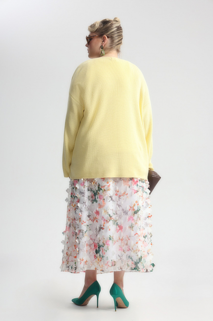 Юбка из шифона с эффектом 3Д