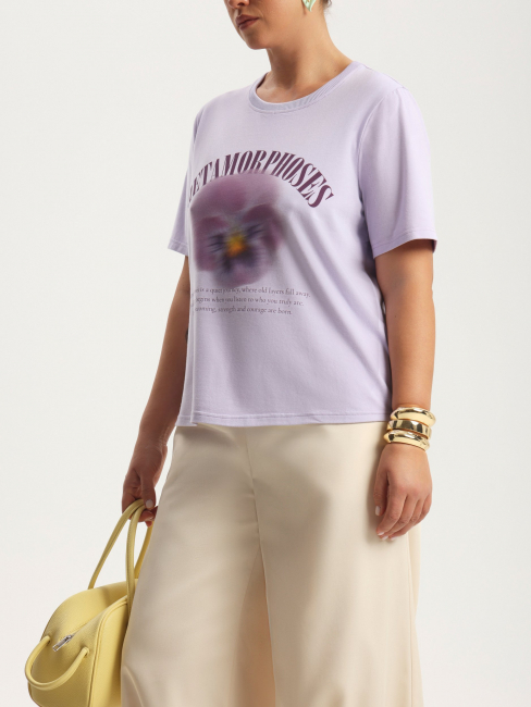 Футболка из хлопка с принтом