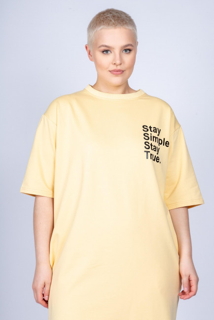 желтое платье футболка