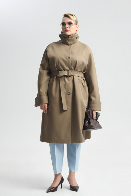 Тренч однобортный с рукавом реглан