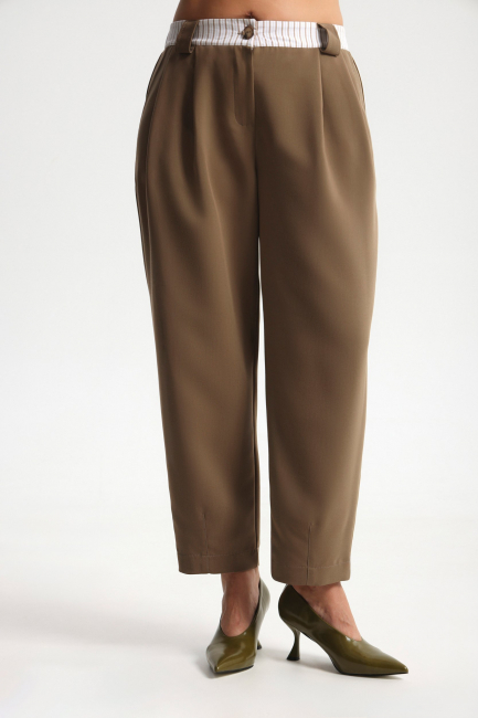 Брюки бананы со складками