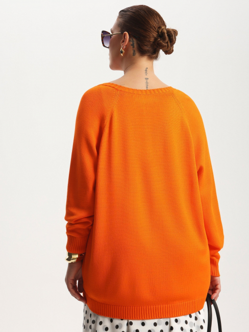 Пуловер оранжевого цвета из вискозы