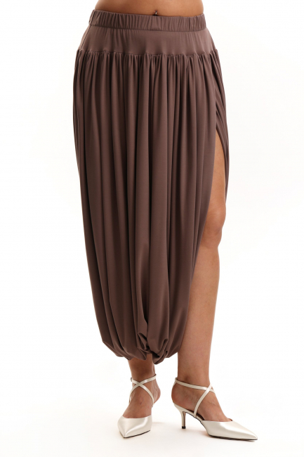 Юбка аладдинка с перекрутом из трикотажа