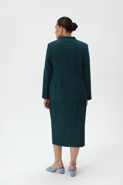 Юбка с разрезом из смесовой шерсти