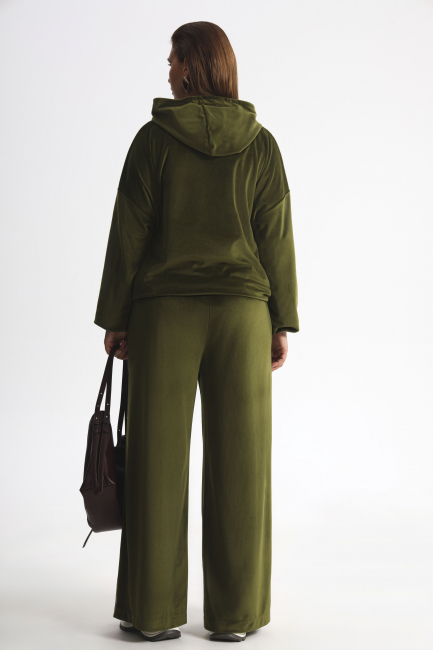 Брюки палаццо из велюра