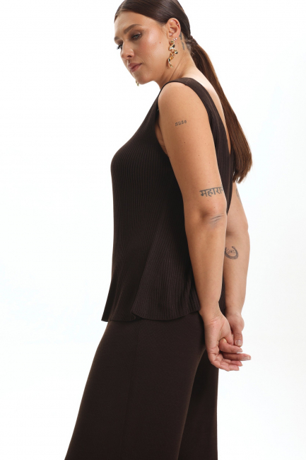 Вязаный топ лапша