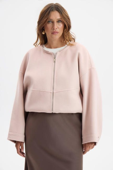 Куртка дабл фэйс из шерсти с кашемиром – фото – Plus Size 50–64 – Моно-Стиль