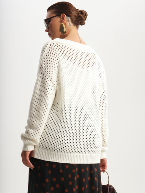Джемпер сетка  из вязаной поливискозы