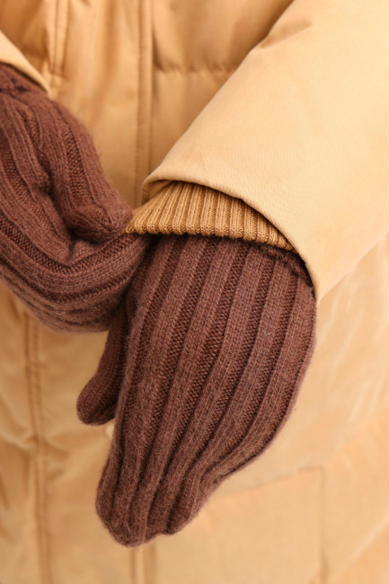 Варежки с добавлением шерсти норки в ассортименте