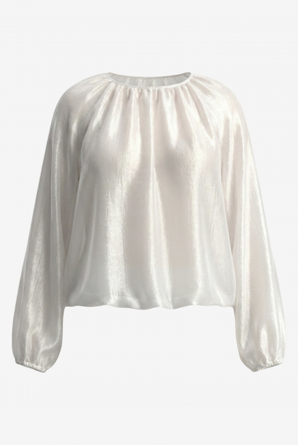 Блузка реглан с металлизированным блеском