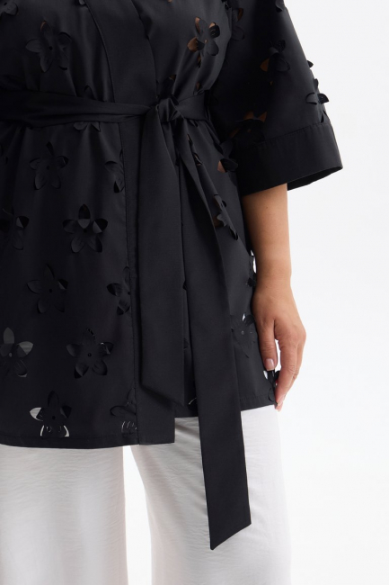Блузка кимоно с эффектом 3Д – фото – Plus Size 50–64 – Моно-Стиль