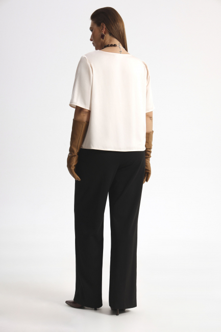 Брюки палаццо из джерси с принтом